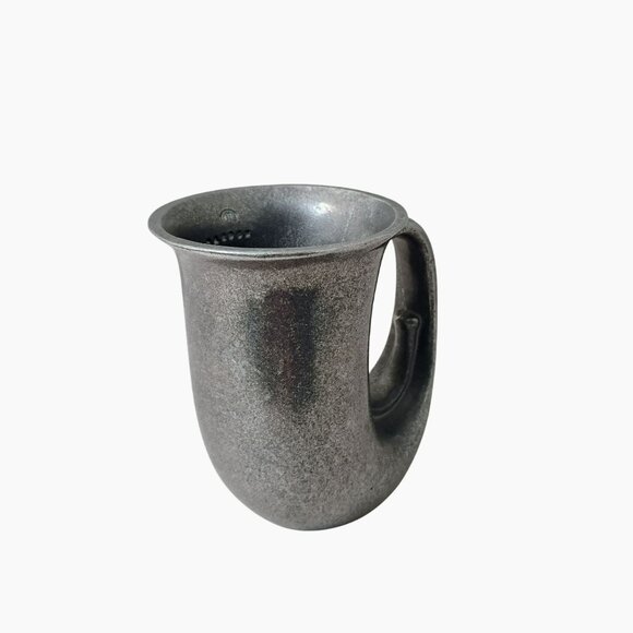 Vintage Wilton Armetale USA Pewter Horn Cup, Beer Mug, 70s Tavern Stein Tankard - Picture 7 of 7